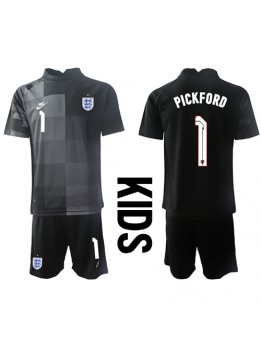 England Jordan Pickford #1 Torwart Heimtrikotsatz für Kinder WM 2022 Kurzarm (+ Kurze Hosen)